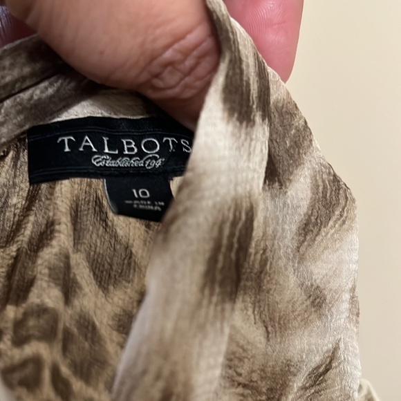 Talbots leopard print blouse. Size 10 - Picture 3 of 3
